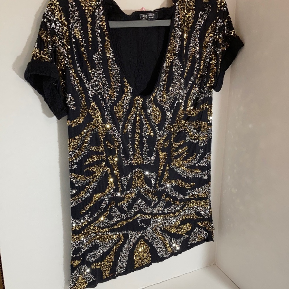 Silver and Gold Sequin Tee